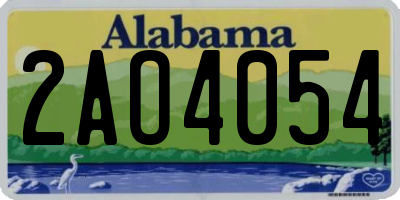 AL license plate 2AO4054