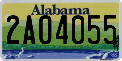 AL license plate 2AO4055