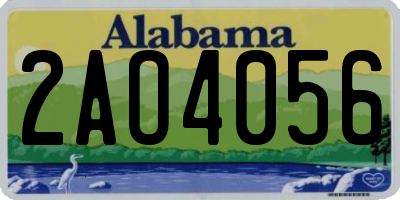 AL license plate 2AO4056