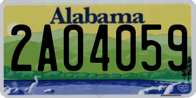 AL license plate 2AO4059