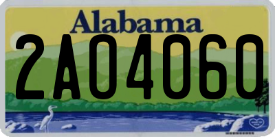 AL license plate 2AO4060