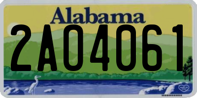 AL license plate 2AO4061