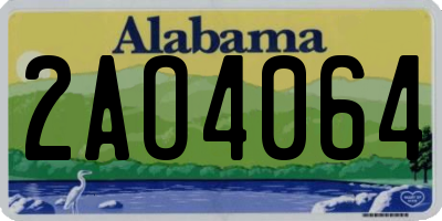 AL license plate 2AO4064