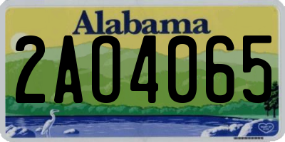 AL license plate 2AO4065