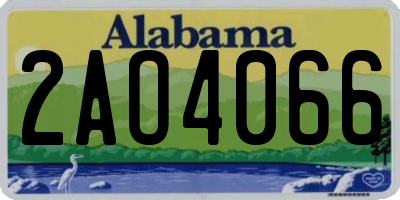 AL license plate 2AO4066