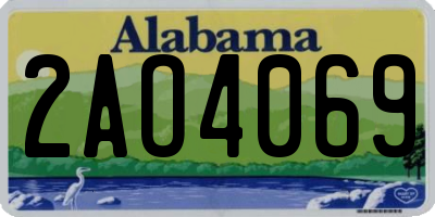 AL license plate 2AO4069
