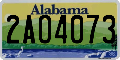 AL license plate 2AO4073
