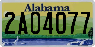AL license plate 2AO4077