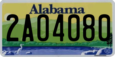 AL license plate 2AO4080