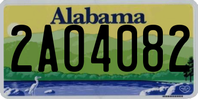 AL license plate 2AO4082