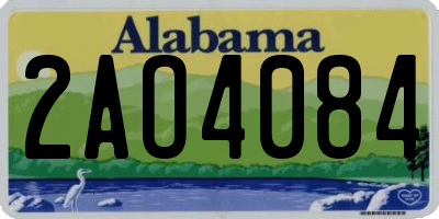 AL license plate 2AO4084