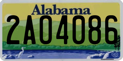 AL license plate 2AO4086