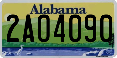 AL license plate 2AO4090