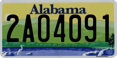 AL license plate 2AO4091
