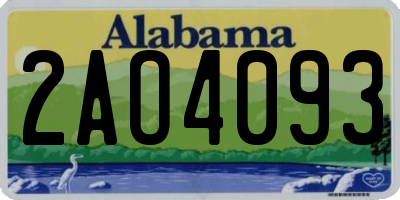 AL license plate 2AO4093