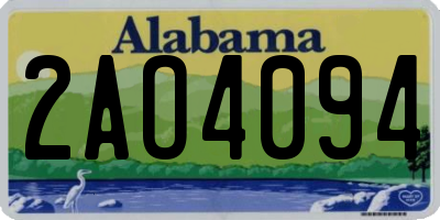 AL license plate 2AO4094