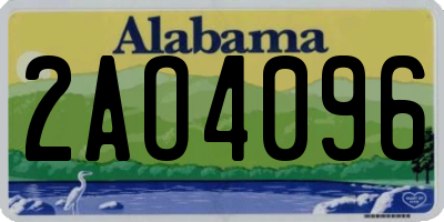 AL license plate 2AO4096