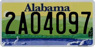 AL license plate 2AO4097