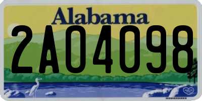 AL license plate 2AO4098