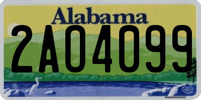 AL license plate 2AO4099