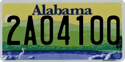 AL license plate 2AO4100