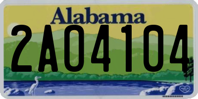 AL license plate 2AO4104