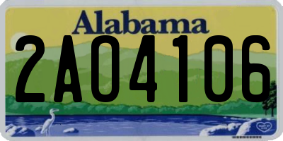 AL license plate 2AO4106