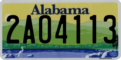 AL license plate 2AO4113