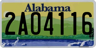 AL license plate 2AO4116