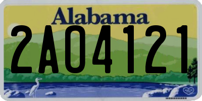 AL license plate 2AO4121