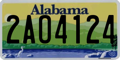 AL license plate 2AO4124