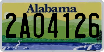 AL license plate 2AO4126