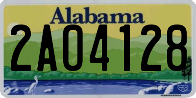 AL license plate 2AO4128