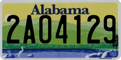 AL license plate 2AO4129