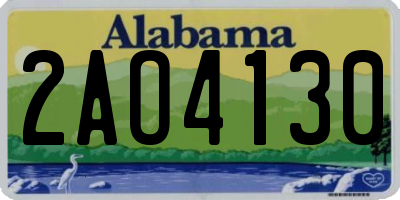 AL license plate 2AO4130