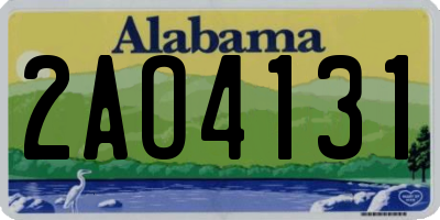 AL license plate 2AO4131
