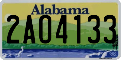 AL license plate 2AO4133