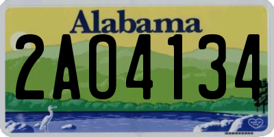 AL license plate 2AO4134
