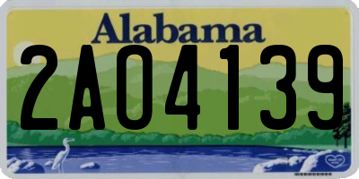 AL license plate 2AO4139