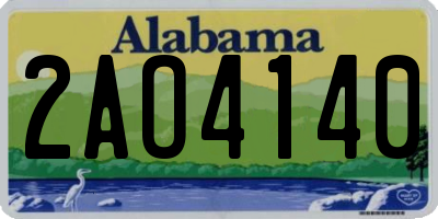 AL license plate 2AO4140