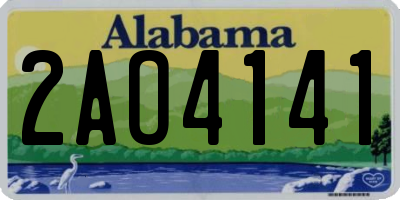 AL license plate 2AO4141