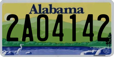 AL license plate 2AO4142
