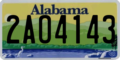 AL license plate 2AO4143