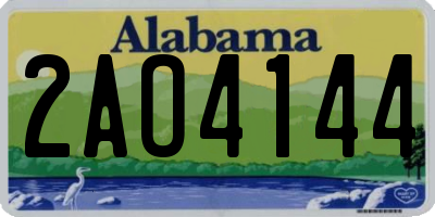 AL license plate 2AO4144