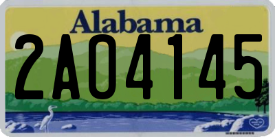 AL license plate 2AO4145