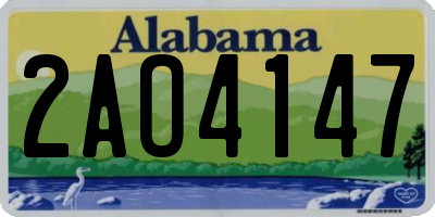 AL license plate 2AO4147
