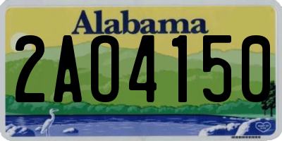 AL license plate 2AO4150