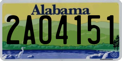 AL license plate 2AO4151