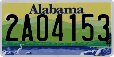 AL license plate 2AO4153