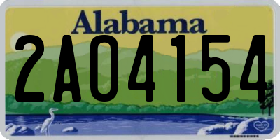 AL license plate 2AO4154